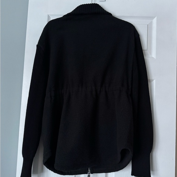 NWT new Anthropologie Varley Renea Fleece long Jacket in Black M super soft - Picture 8 of 8